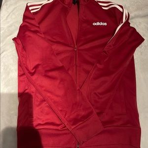 Adidas mens small red track jacket